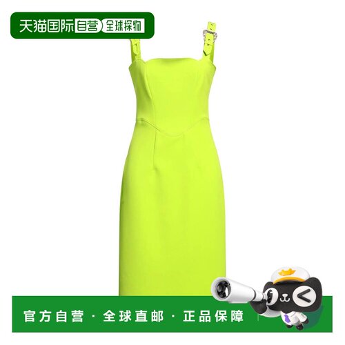 香港直邮versace 范思哲 女士 中长连衣裙 green绿色 舒适时尚