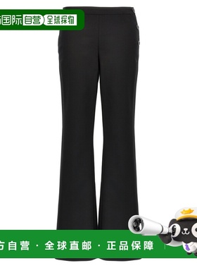 1h可退 香港直邮Courreges 女士 喇叭羊毛休闲裤 424CPA272WO0113
