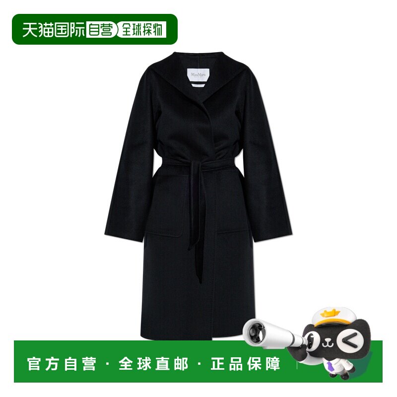 1h可退 香港直邮MAX MARA 女士大衣 LILIA2521016061004 CO 黑色