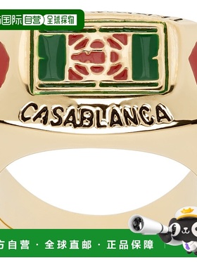 香港直邮Casablanca 男士 金色 Tennis Club 戒指 APS25JW08701