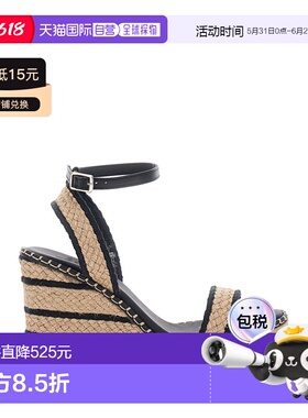 香港直邮CastaÑer 女士 BERA Upper for 浅褐色布织坡跟鞋 026154