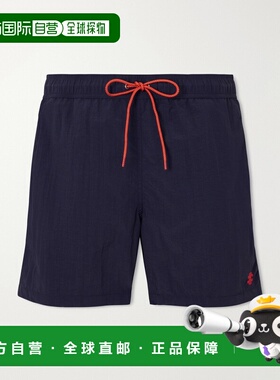 香港直邮Celine 思琳 男士 直筒中长Logo刺绣泳裤 RZ0183M34
