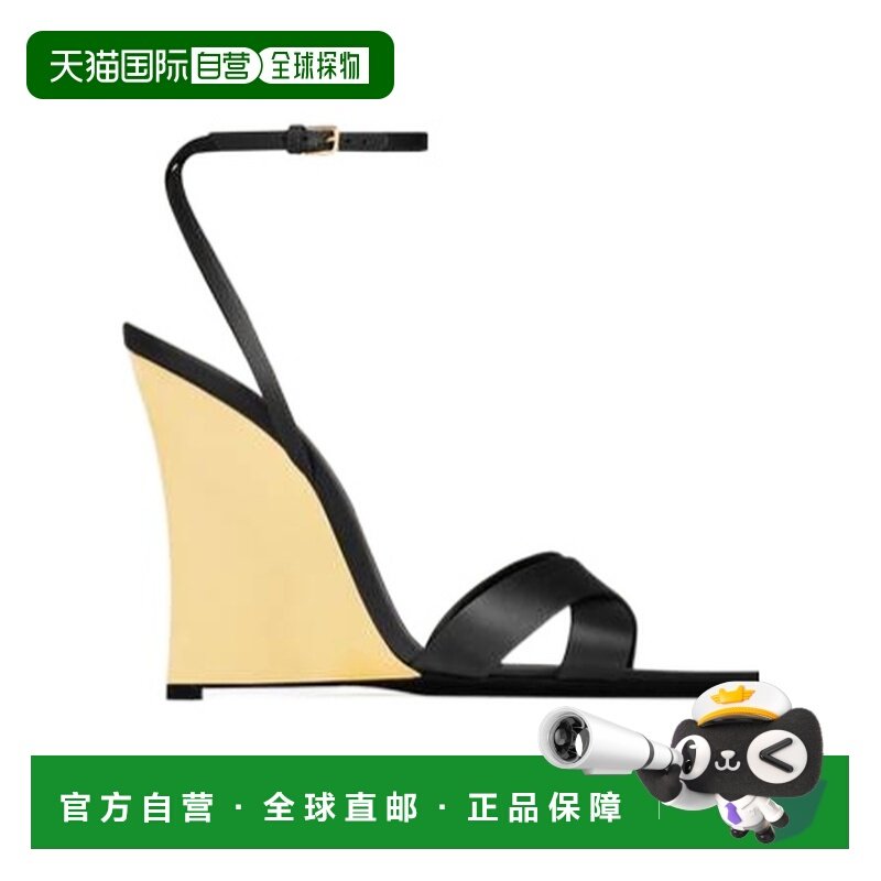 香港直邮Saint Laurent 露趾高跟凉鞋 8302879QNAO坡跟,女鞋,时装凉鞋,淘宝优惠券,粉丝福利购,淘宝优惠卷