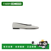 Row 白色单鞋 女士 香港直邮The 方形皮质芭蕾舞鞋 WHITE 时尚 舒适