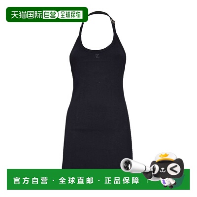 1h可退 香港直邮Courreges 女士 Holistic 搭扣 90's 罗纹连衣裙