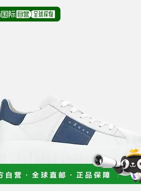 自营欧洲直邮Hogan H-Stripes运动鞋白色/蓝色板鞋
