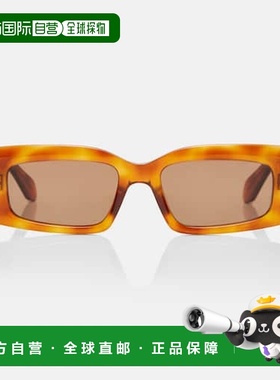 1h可退 香港直邮alaia 女士 Absolu 矩形太阳眼镜 brown棕色 舒适