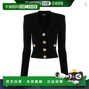 针织衫 香港直邮Balmain V领长袖 女士 DF1KL007KB07 巴尔曼