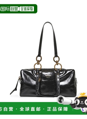 香港直邮Prada 普拉达 女士 黑色皮革手袋 1BB1382CYR托特包