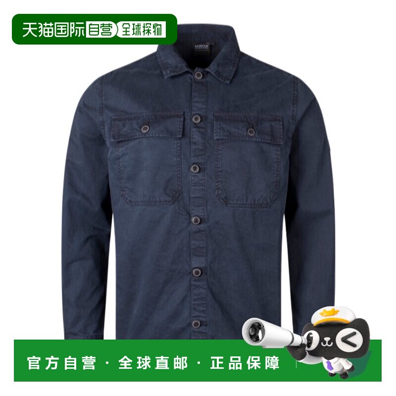 香港直邮Barbour 男士衬衫 MOS0390NY91 SS2026 深棕色 长袖衬衫