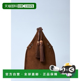 1h可退 香港直邮Miu Miu 缪缪 女士 流苏绒面革手提包 5BA2952CSS