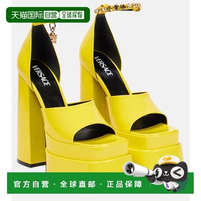 香港直邮versace 范思哲 女士 Medusa Aevitas 漆皮防水台凉鞋 00