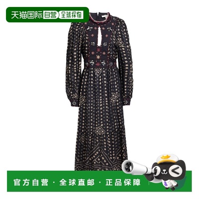 香港直邮SEA 海洋 女士 中长连衣裙 black黑色 舒适时尚