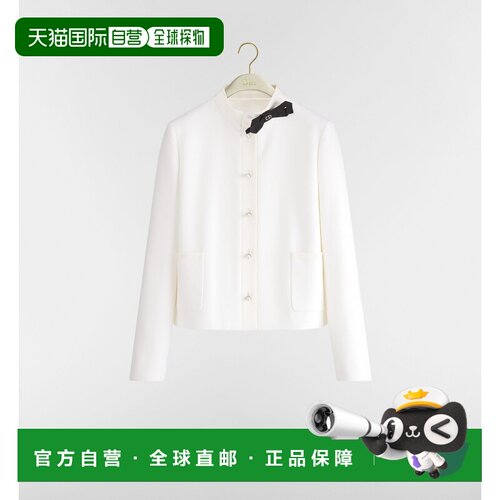 自营欧洲直邮Dior迪奥 女士白色羊毛混纺CD结饰短【付后1h可退】