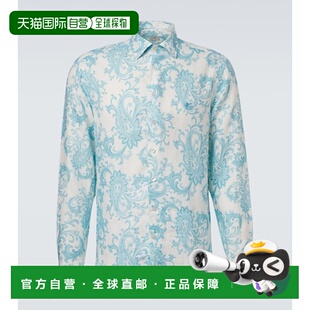 艾特罗 舒适时尚 男士 white白色 佩斯利亚麻衬衫 香港直邮Etro
