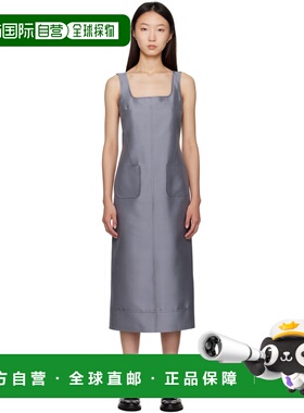 1h可退 香港直邮Thom Browne 汤姆 布朗 女士 灰色 Column 连衣裙