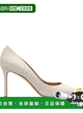 香港直邮Jimmy Choo 周仰杰 女士 ROMY 85 COARSE 香槟色亮片布织