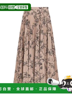 香港直邮Dior 中长百褶半身裙 312J04A3583百褶裙a字裙