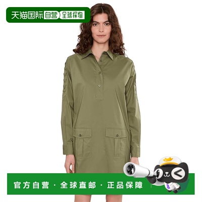 1h可退 美国直邮Lauren Ralph Lauren 女士 Lace-Up-Trim 棉混纺