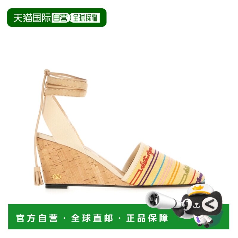 1h可退 香港直邮Valentino 圆头高跟凉鞋 WS0MK1HLD坡跟