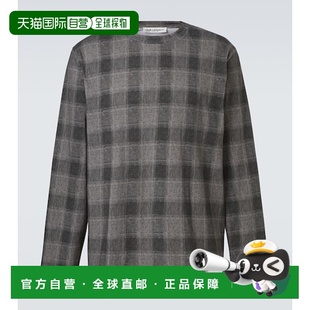 方形格纹棉质针织T恤 1h可退 男士 Legacy grey灰色 香港直邮Our