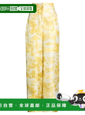 1h可退 香港直邮MaxMara 麦斯玛拉 女士 休闲长裤 yellow黄色 舒
