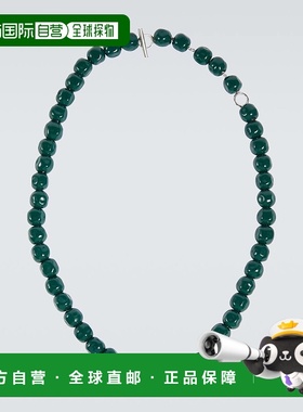 1h可退 香港直邮Jil Sander 吉尔 桑达 男士 珠饰项链 grey灰色