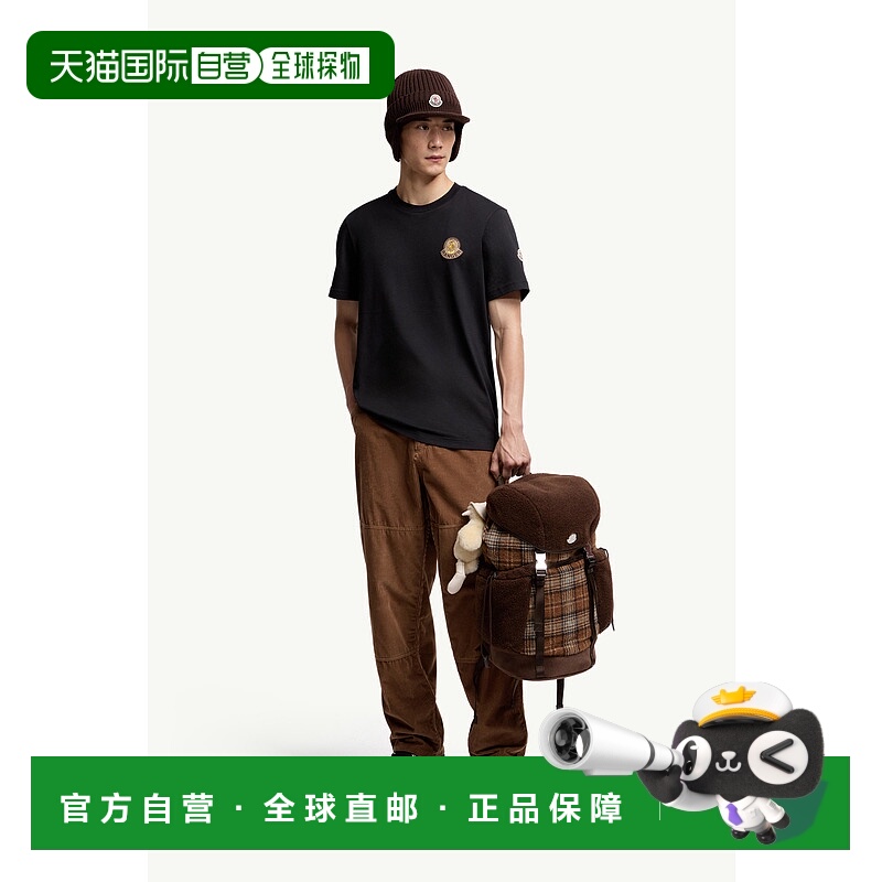 欧洲直邮MONCLER (2025) Mon Duck Logo 棉质 T 恤短袖针织
