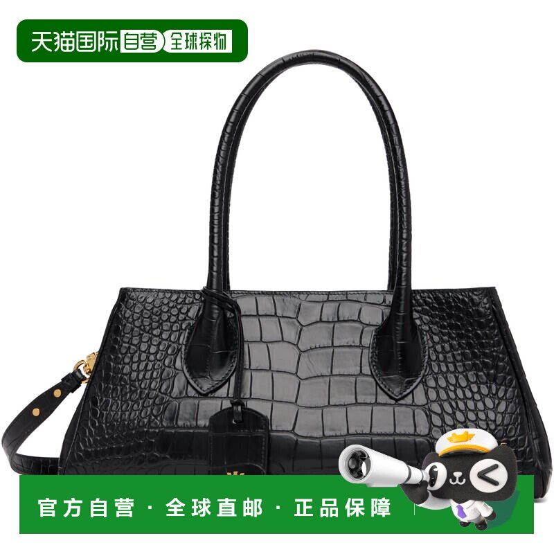 香港直邮AMIRI 女士 黑色 Embossed Croc Honey 40 单肩包斜挎包
