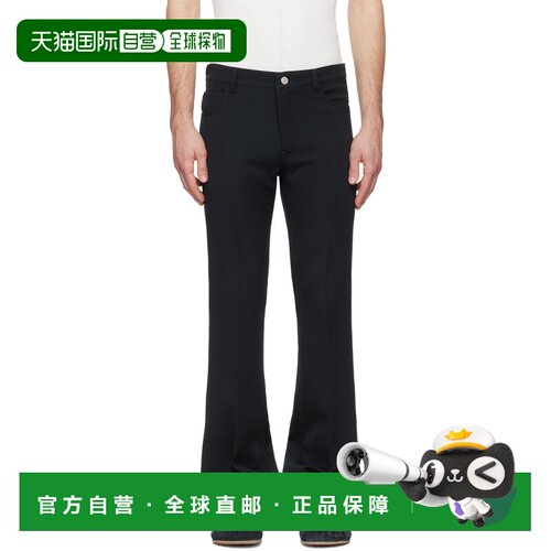 1h可退 香港直邮Courreges 男士 黑色 Signature 70's Bootcut 长