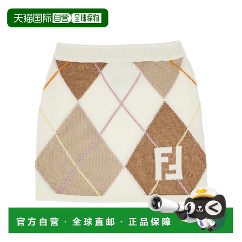 1h可退 香港直邮Fendi 针织半身裙 JFG267AJ8X