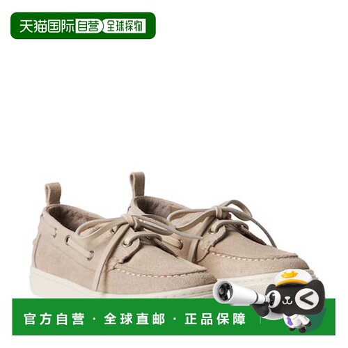 香港直邮Bonpoint 女童 Loic 绒面革船鞋童鞋童装
