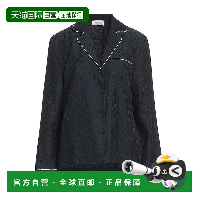 1h可退 香港直邮Off-white 女士 Blouses 花纹衬衫 black黑色 舒
