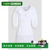 1h可退 DR116 刺绣荷叶边棉质府绸迷你连衣裙 香港直邮Patou 女士