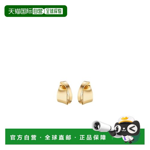 自营欧洲直邮Polene &Eacute;ole女士24K镀金涡纹耳环配饰