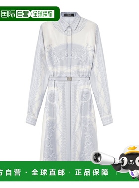 香港直邮Versace 长袖连衣裙 10186221A13359范思哲真丝