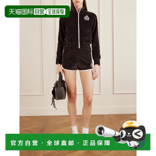 1h可退 香港直邮SPORTY & RICH 女士 Elio cotton-velour 刺绣拉