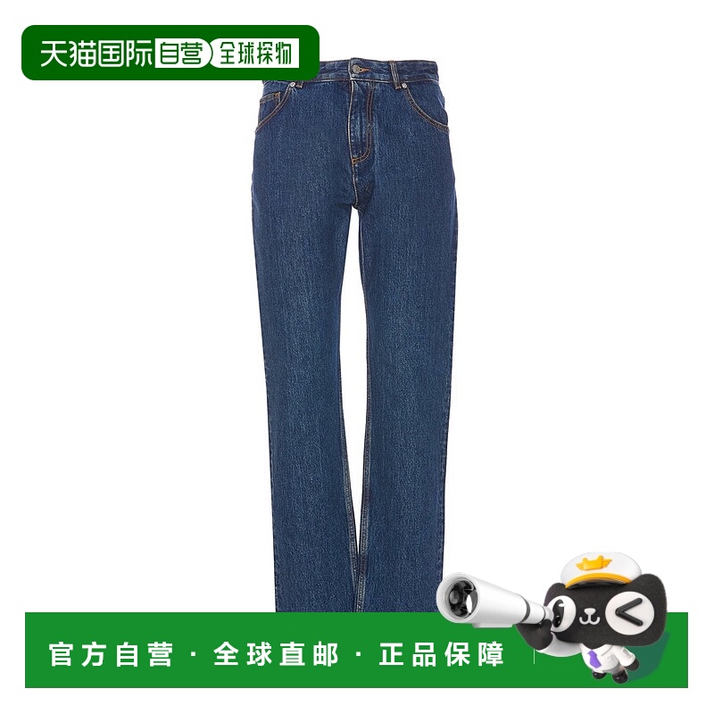 1h可退 香港直邮Bally 巴利 男士 徽标贴片直筒牛仔裤 MTR00ACO33