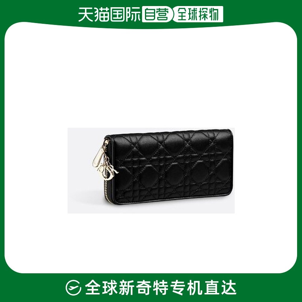 欧洲直邮DIOR迪奥黑色长款钱包女士