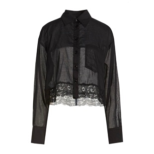 女士 品高 香港直邮Pinko 舒 纯色衬衫 black黑色 Blouses 1h可退