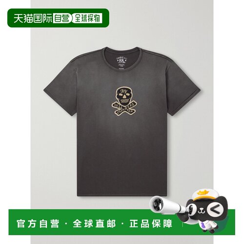 香港直邮ralph lauren rrl 拉夫 劳伦RRL 男士 嵌花棉针织T恤 782