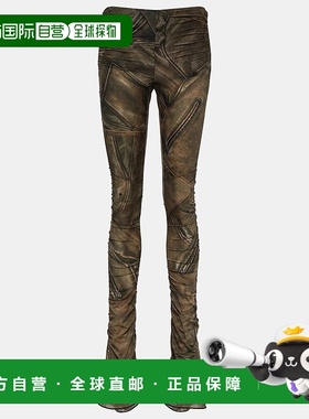 1h可退 香港直邮Blumarine 蓝色情人 女士 印花低腰紧身长裤 0042