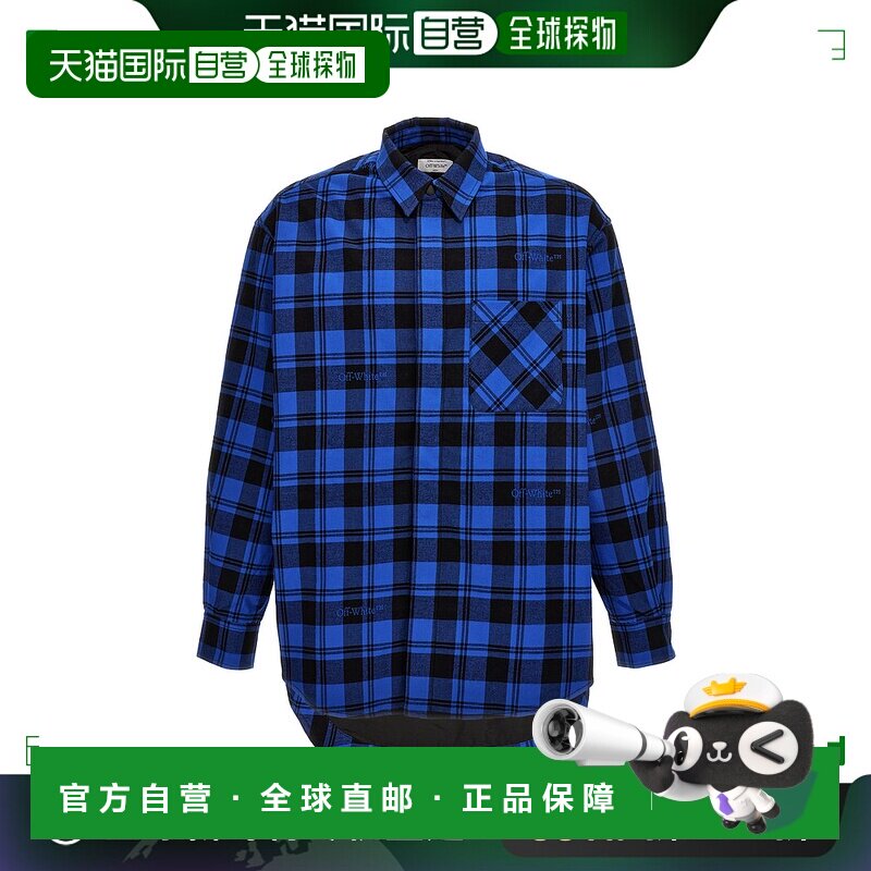 香港直邮Off-white 男士 'Check Flannel' 衬衫式夹克(米白色) OM图片