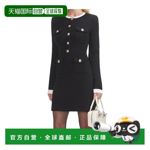 香港直邮SELF-PORTRAIT 女士连衣裙 RS25034SB SS2025 黑色 针织