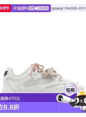 1h可退 香港直邮Pinko 品高 女士 白色皮质网纱运动鞋 SS0185P132