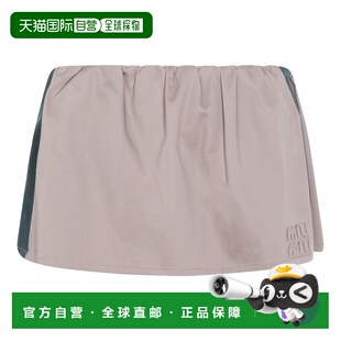 缪缪 女士 DOVE 1h可退 裙 Miu 灰色斜纹布裤 MG2638S 香港直邮Miu