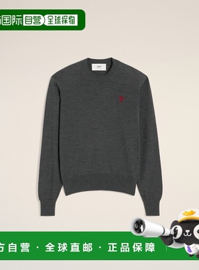 自营欧洲直邮AMI 红色 Ami de Coeur 圆领毛衣