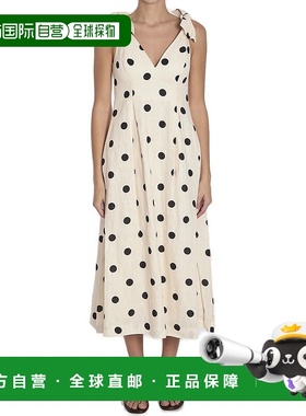 香港直邮ZIMMERMANN 女士 V领中长裙 2503DR251C white白色 舒适