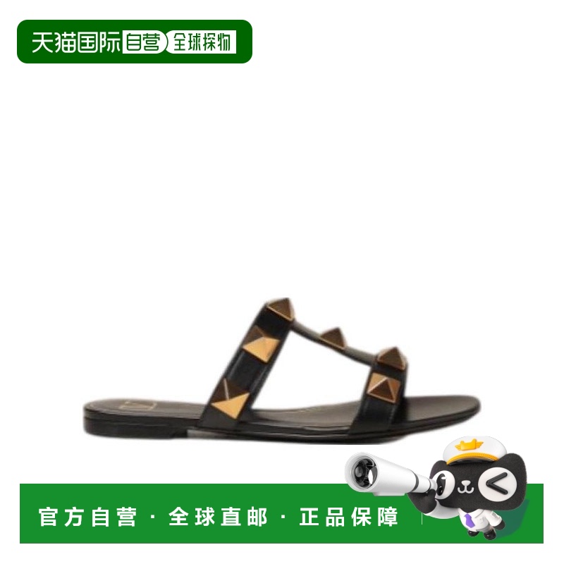 【99新未使用】香港直邮Valentino 黑色Rockstud 凉拖 VW0S0BU9ZW