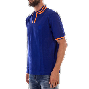 香港直邮Versace 徽标POLO衫 A70668A209760BLUARANCIONE短袖